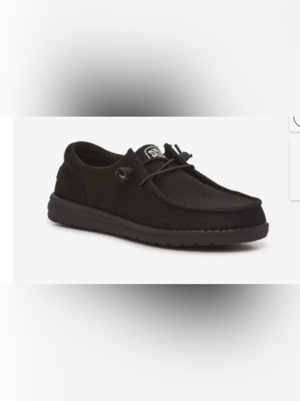 Women's Hey Dude- Black Knit Slip-On Shoes. Brand new/never worn